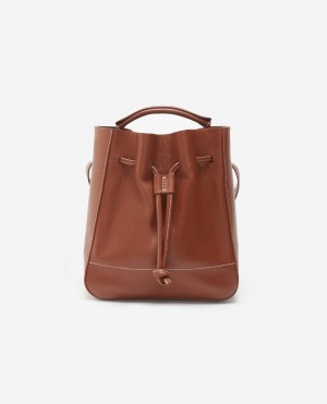 Flattered Bo Bucket Bag Läder Väskor Tillbehör Bruna | MSEFT99259