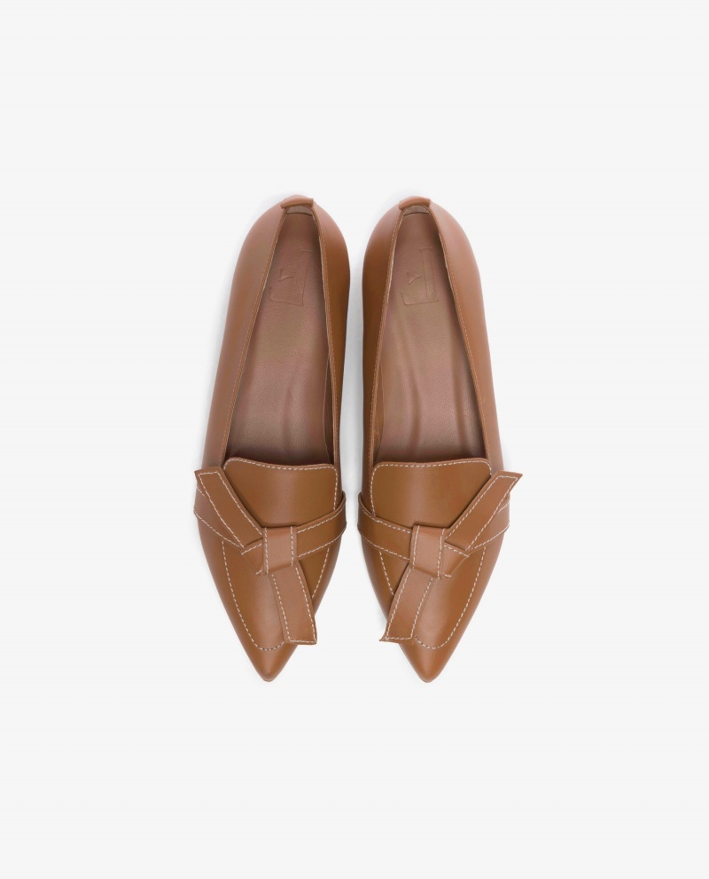 Flattered Ally Cognac Läder Loafers Skor Bruna | SEEGJ50643