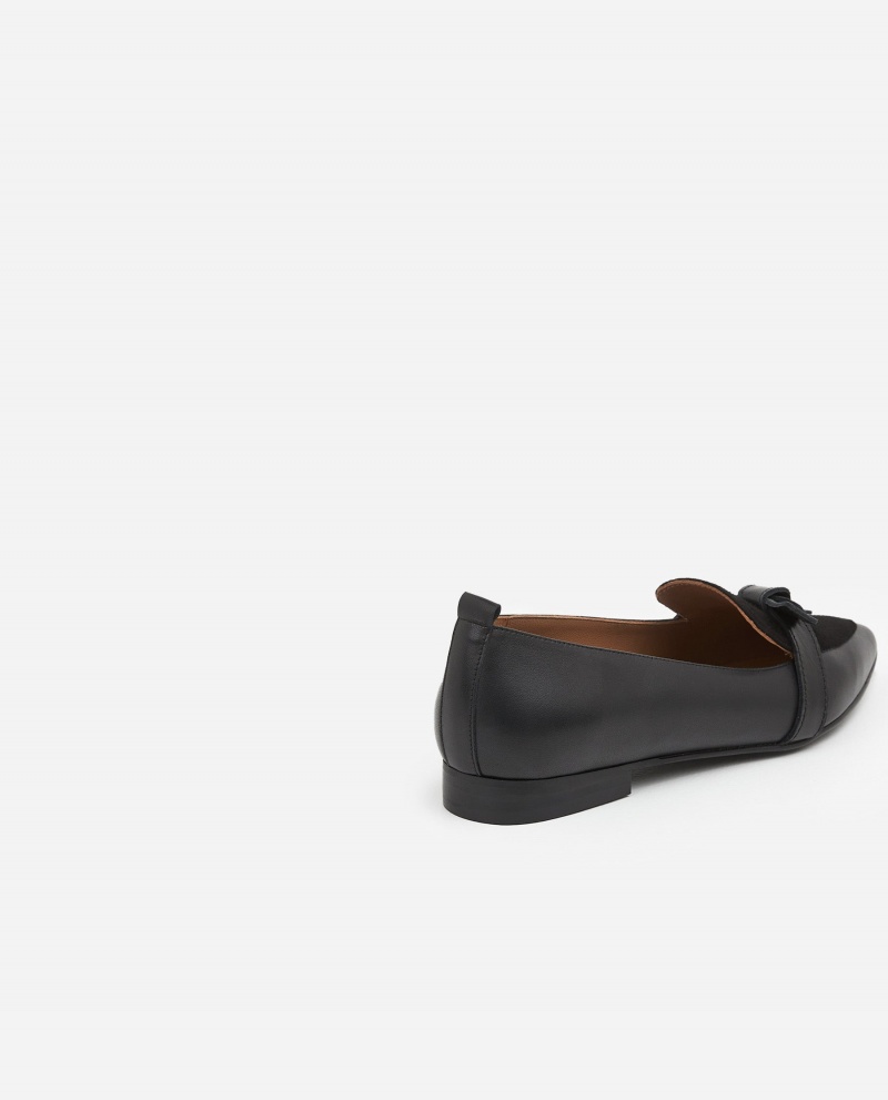 Flattered Ally Läder/Mocka Loafers Skor Svarta | SSEVO98899