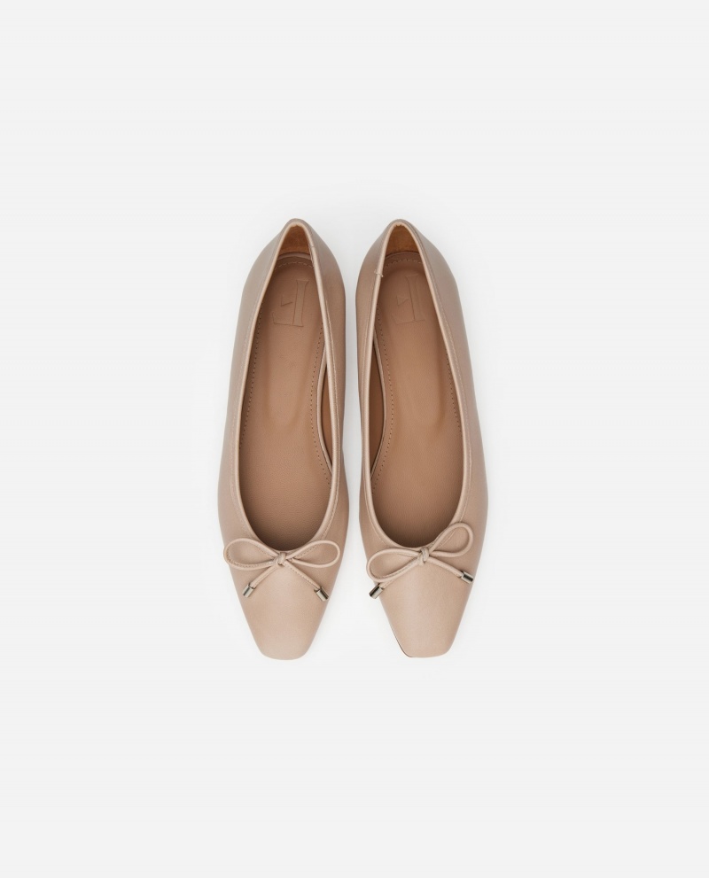 Flattered Monica Läder Ballerinas Skor Bruna | SEQCS10400