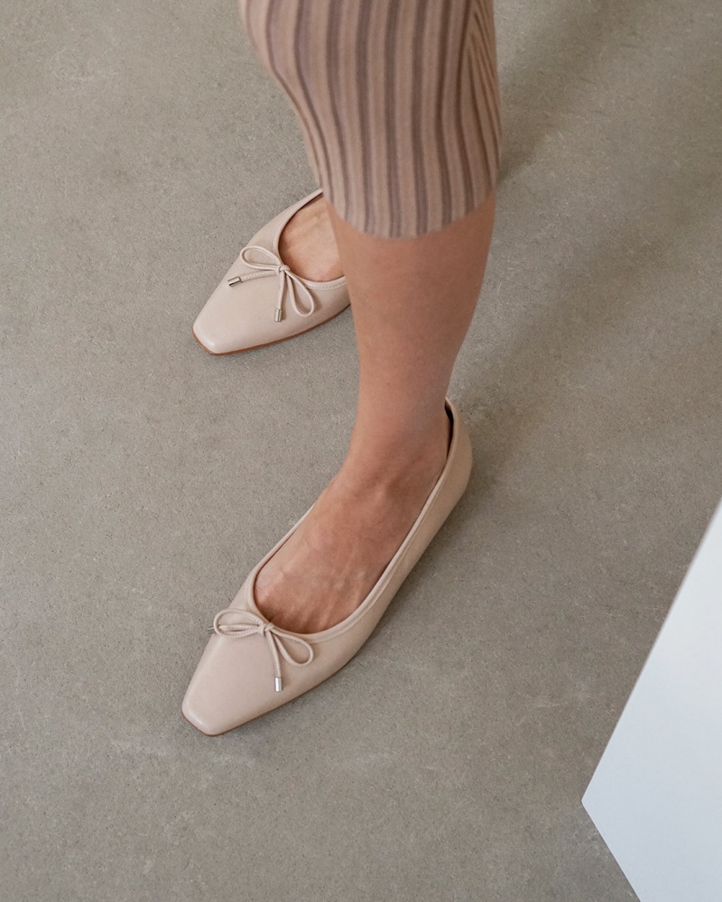 Flattered Monica Läder Ballerinas Skor Bruna | SEQCS10400