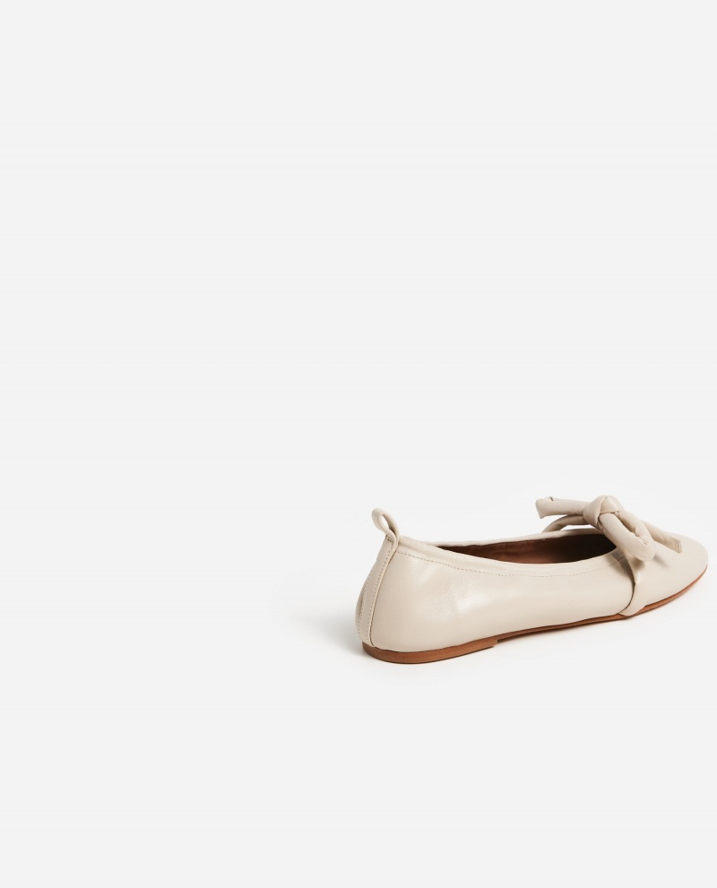 Flattered Polly Läder Ballerinas Skor Vita | SEEGJ17348