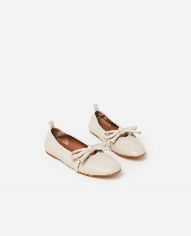 Flattered Polly Läder Ballerinas Skor Vita | SEEGJ17348