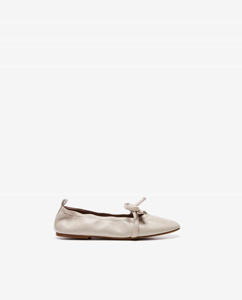 Flattered Polly Läder Ballerinas Skor Vita | SEEGJ17348