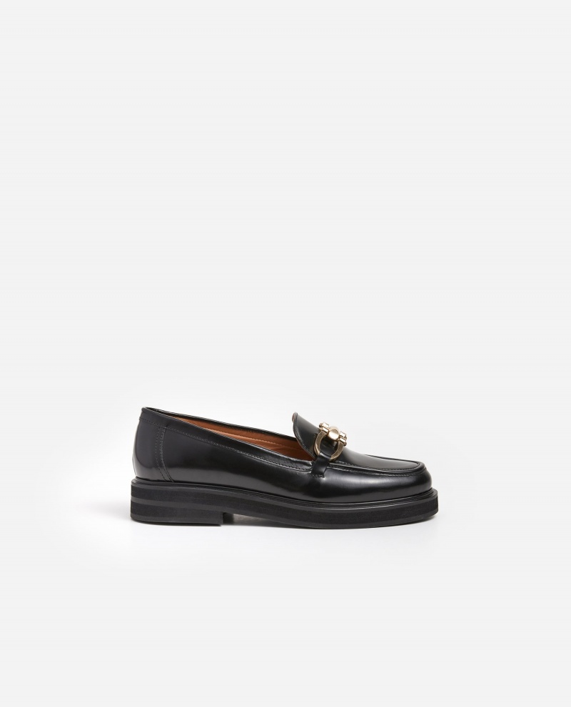 Flattered Samantha Läder Loafers Skor Svarta | USEND42344