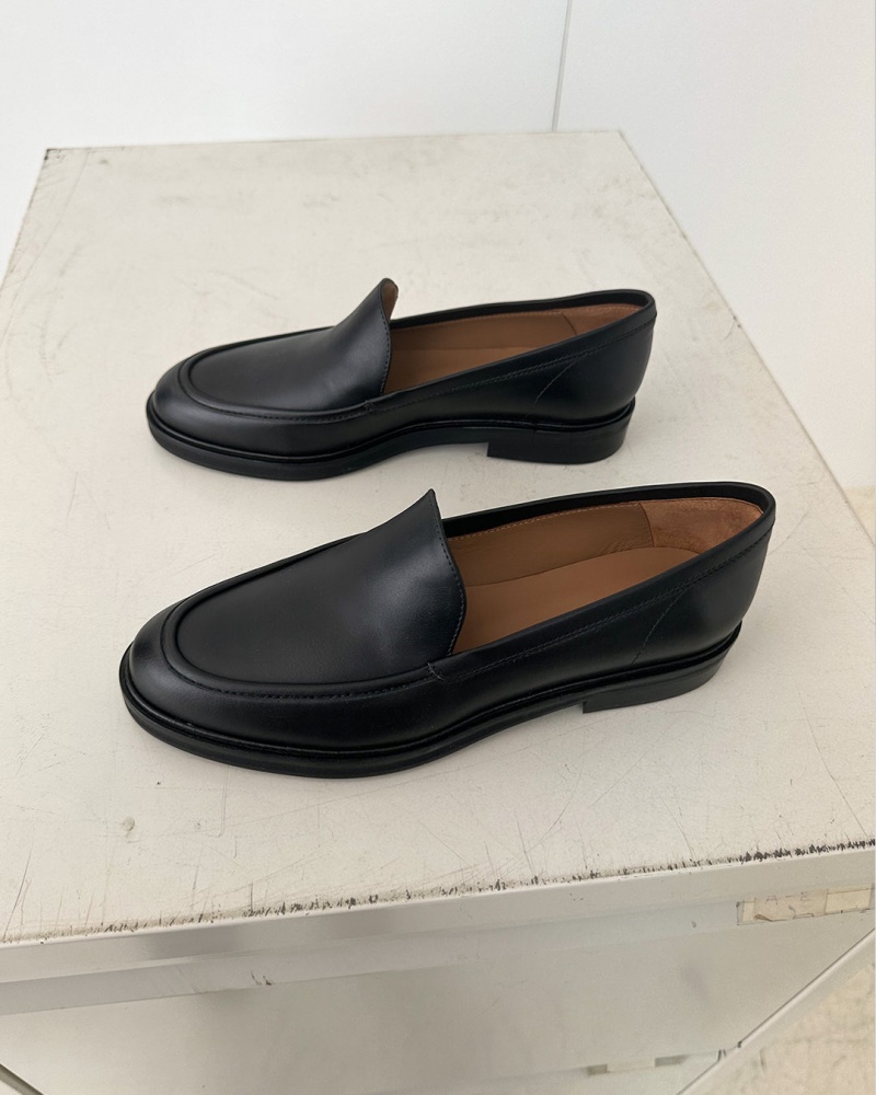 Flattered Sanna Läder Loafers Skor Svarta | SEEAH32422