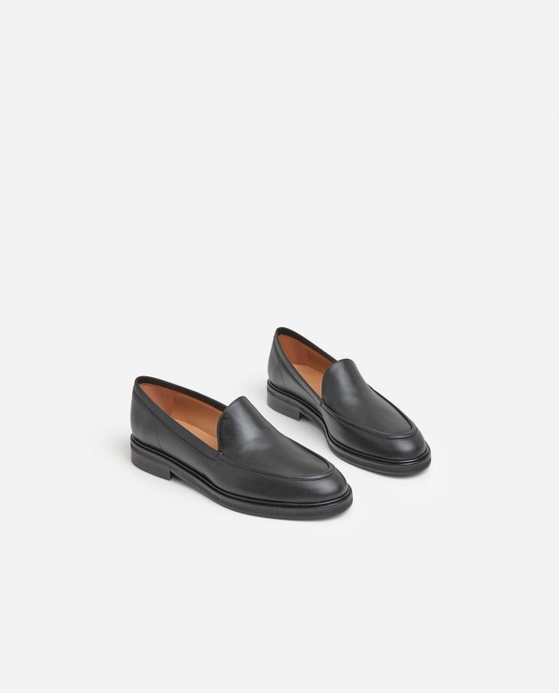 Flattered Sanna Läder Loafers Skor Svarta | SEEAH32422