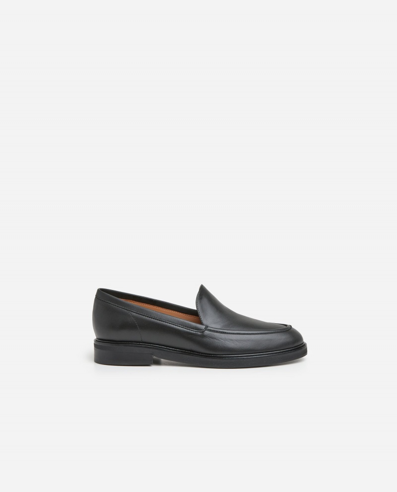 Flattered Sanna Läder Loafers Skor Svarta | SEEAH32422