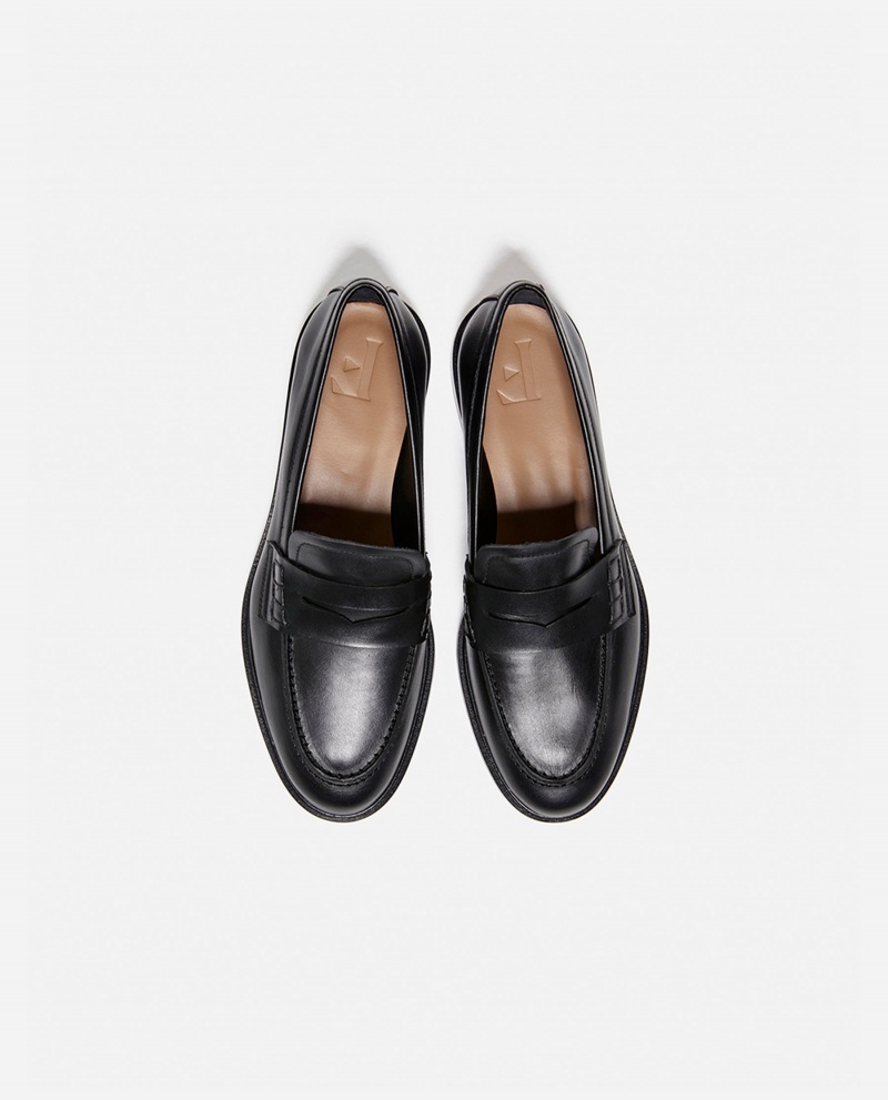 Flattered Sara Läder Loafers Skor Svarta | SEJZR89694