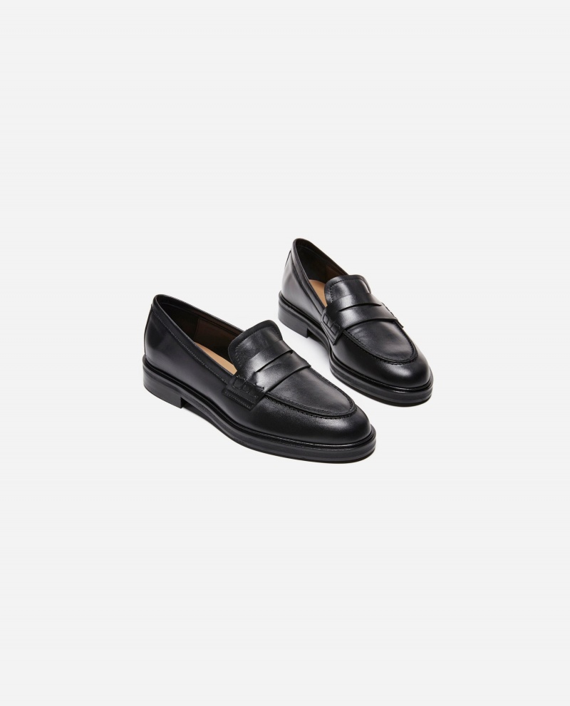 Flattered Sara Läder Loafers Skor Svarta | SEJZR89694