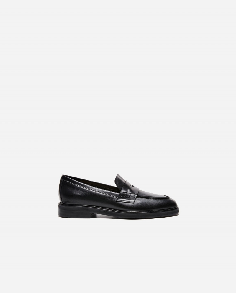 Flattered Sara Läder Loafers Skor Svarta | SEJZR89694