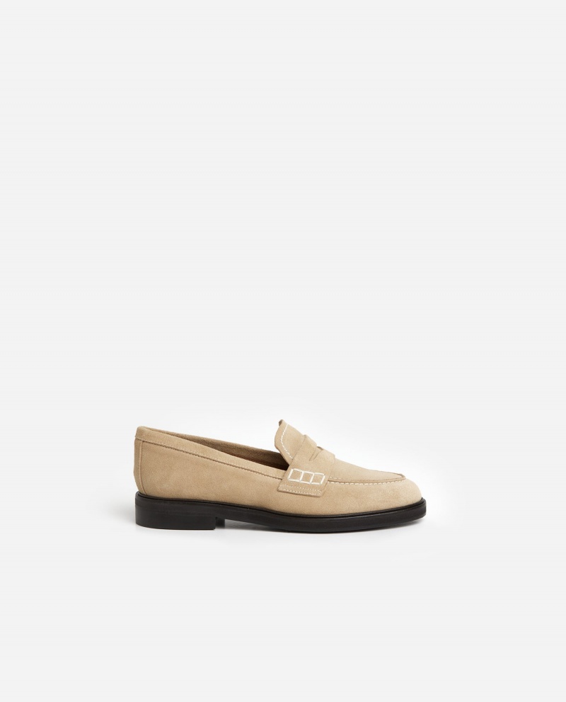 Flattered Sara Mocka Loafers Skor Beige | SESEX54071