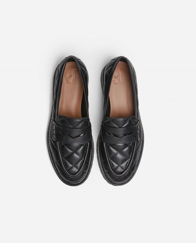 Flattered Signe Läder Loafers Skor Svarta | SEXMI43911