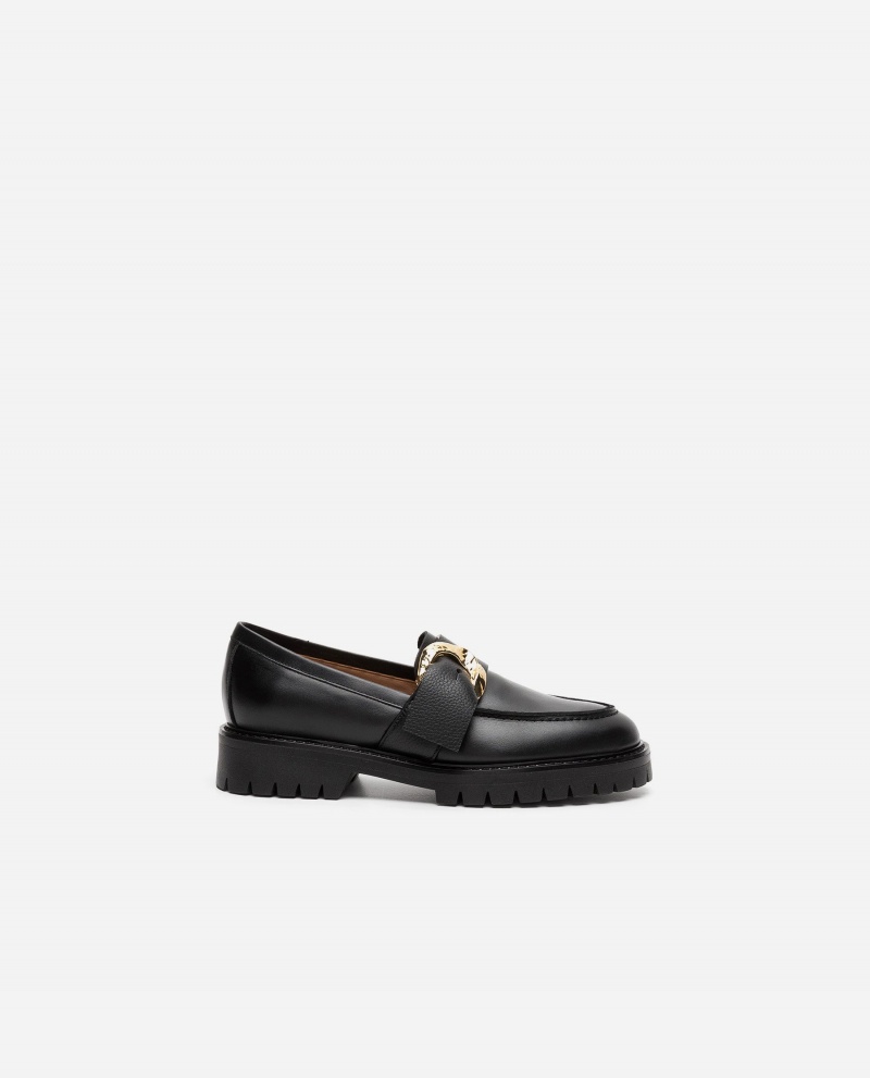 Flattered Stella Läder Loafers Skor Svarta | SSEVO66164